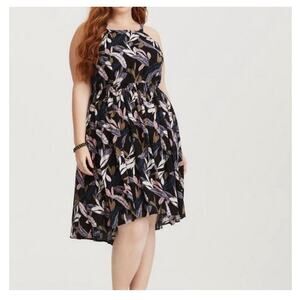 Torrid Challis Midi Sleeveless Patterned Dress plus size 1X